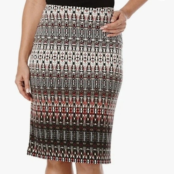 Rafaella Dresses & Skirts - Rafaella Womens NWT Tribal Gradient Texture Printed Skirt Size XL